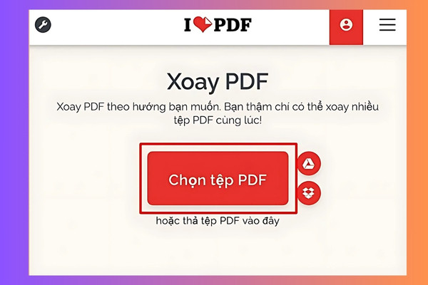Hướng dẫn xoay PDF bằng trang web IlovePDF 1