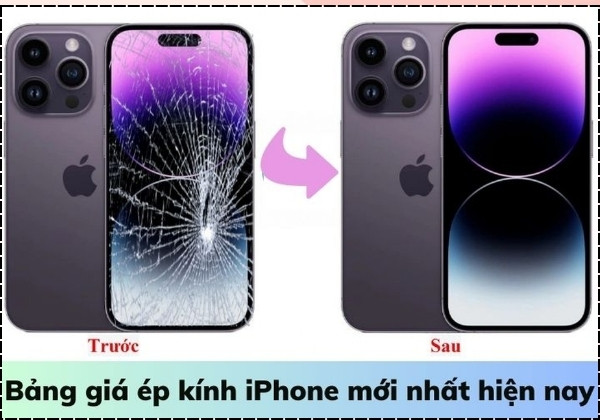 iPhone ép kính điện thoại bao nhiêu tiền