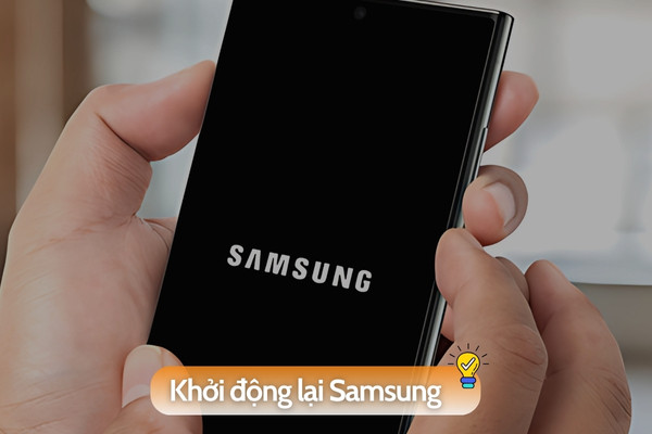 Khởi động lại khi điện thoại Samsung đen màn