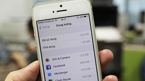 Không đủ dung lượng để lưu file trên thiết bị Không đủ dung lượng để lưu file trên thiết bị