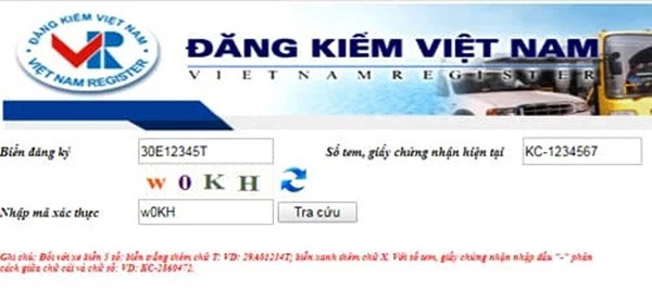 Kiểm tra phạt nguội Cục Đăng Kiểm Việt Nam