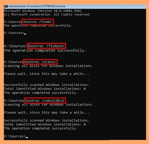 Sửa lỗi MBR và Boot 2