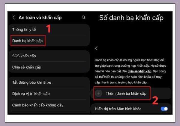 Thêm danh bạ khẩn cấp 2