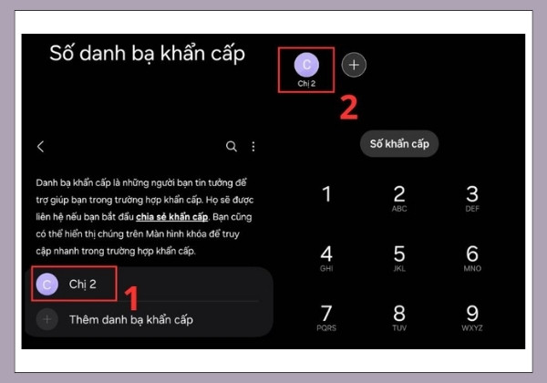 Thêm danh bạ khẩn cấp 3