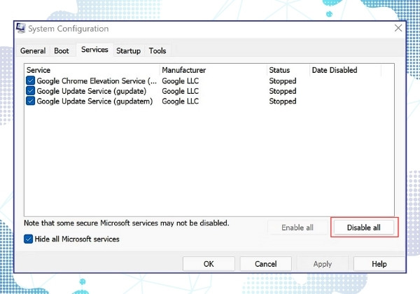 Thực hiện Clean Boot để khắc phục BSOD 4