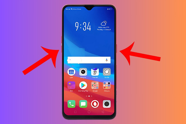 Thực hiện Hard reset điện thoại bằng phím cứng
