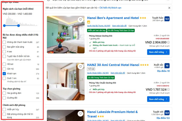Booking.com bước 4
