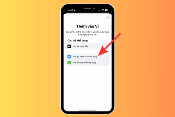 Các bước thêm thẻ ngân hàng vào Apple Pay bước 2