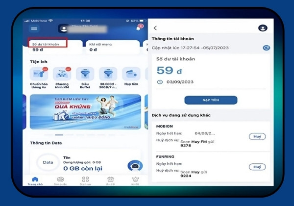 Cách 3: Dùng app My Mobifone