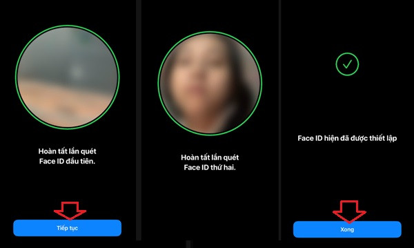 Cách cài Face ID bước 4