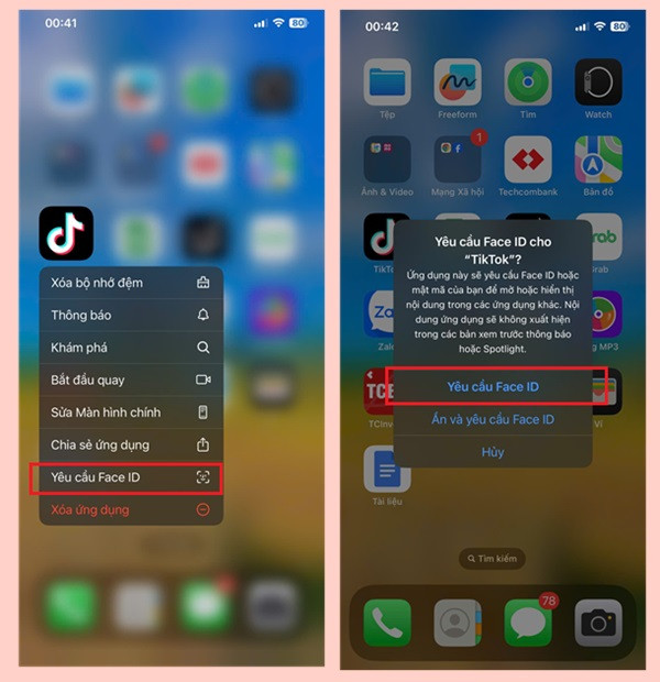 Cách cài Face ID cho ứng dụng