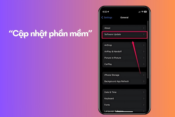 Cập nhật lại iOS bước 3