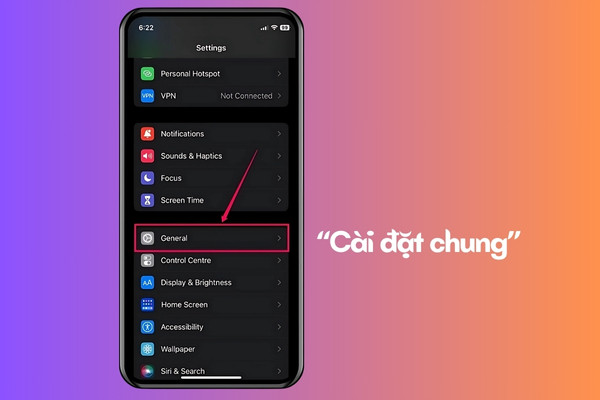 Cập nhật lại iOS bước 2