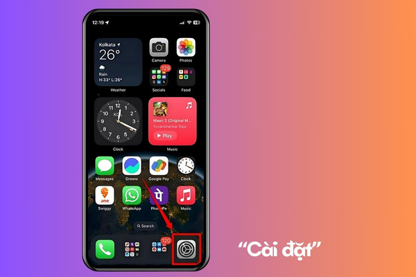 Cập nhật lại iOS bước 1
