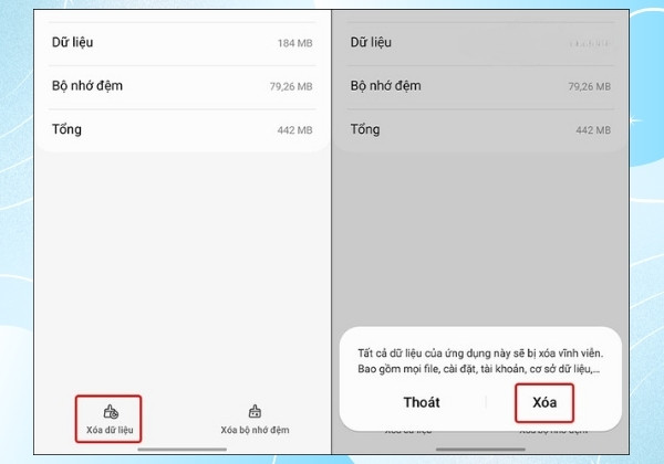 Đăng xuất tài khoản Messenger bằng cách xóa dữ liệu ứng dụng bước 3
