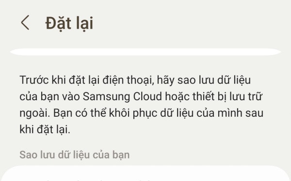 Đặt lại Samsung Đặt lại Samsung