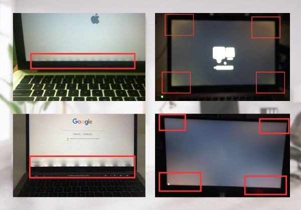 Dấu hiệu nhận biết lỗi màn hình Macbook bị hở sáng