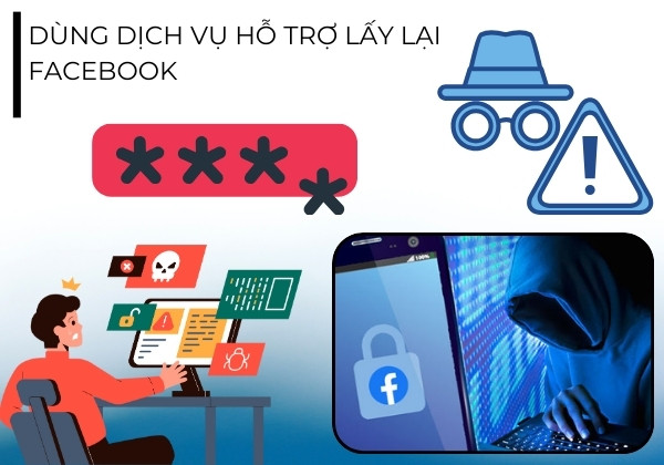 Dùng dịch vụ hỗ trợ lấy lại Facebook