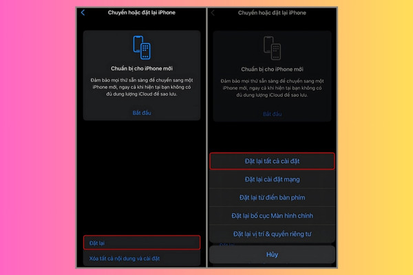 Cách reset điện thoại iPhone bước 2