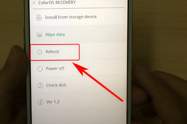 Cách thực hiện reset điện thoại Oppo bằng phím cứng bước 7
