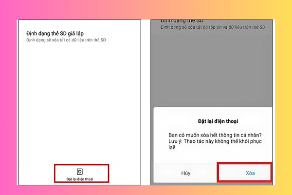 Cách reset điện thoại Redmi bước 6