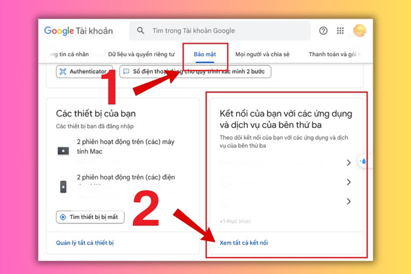 Hướng dẫn cách thu hồi quyền truy cập khi nghi ngờ bị hack bước 1
