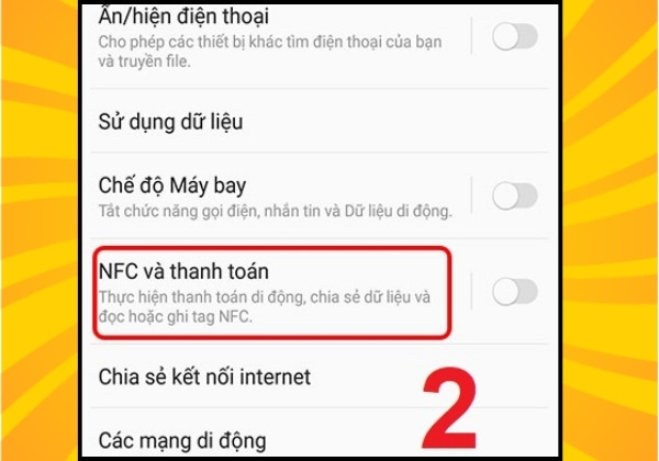 Kiểm tra điện thoại có NFC không trên Android bước 3
