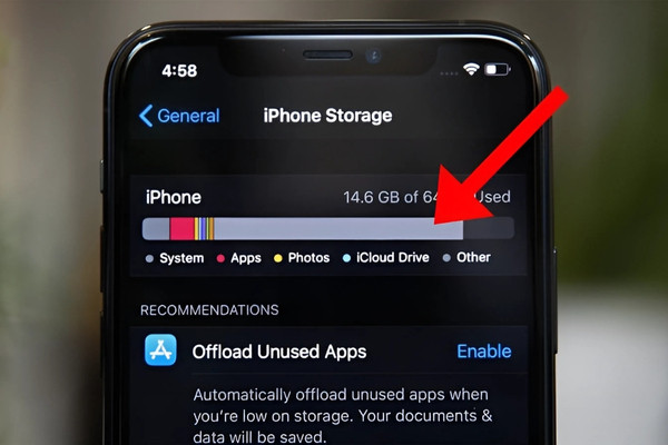 Kiểm tra dung lượng lưu trữ trên điện thoại iPhone