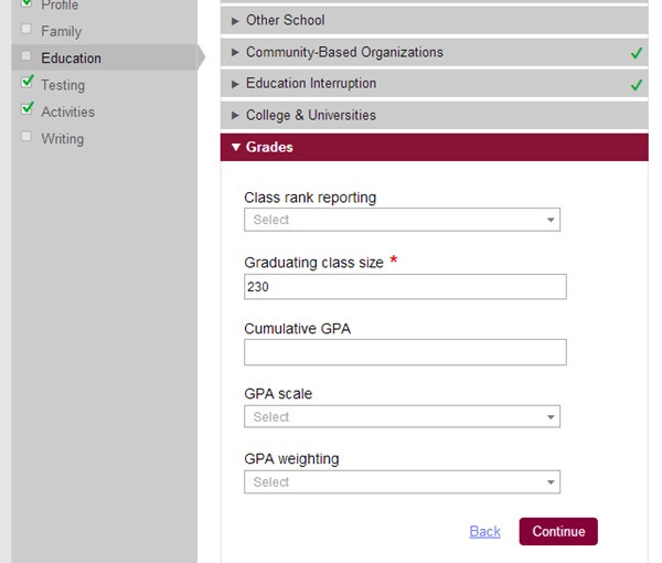 Sử dụng Common App Sử dụng Common App