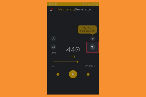 Sử dụng âm thanh đẩy nước khỏi loa Android bước 1