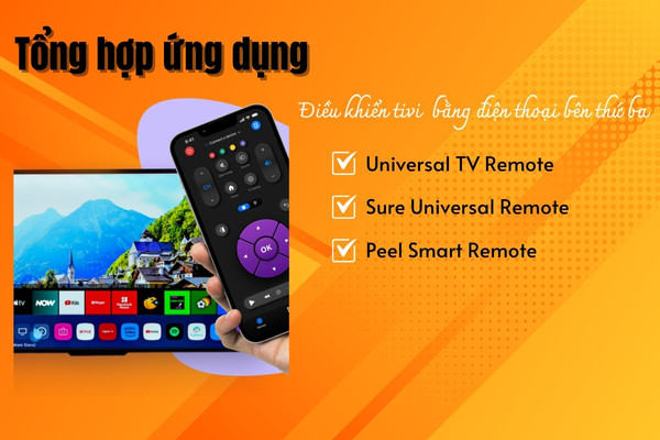 Sử dụng ứng dụng điều khiển tivi bên thứ ba Sử dụng ứng dụng điều khiển tivi bên thứ ba