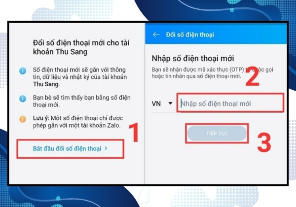 Thay SĐT mới để lấy lại quyền kiểm soát  2