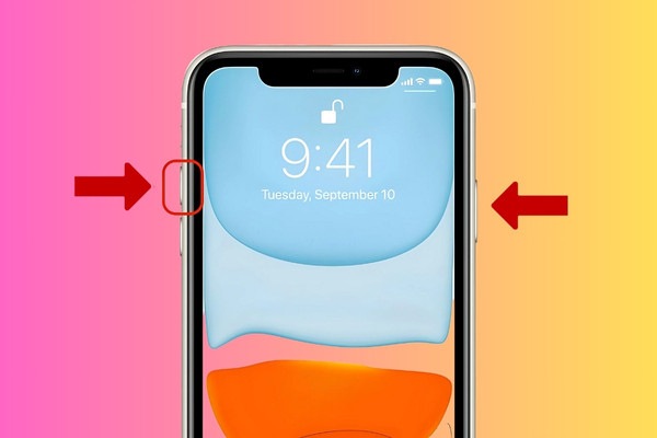 Thực hiện việc khởi động lại cho thiết bị iPhone bước 1