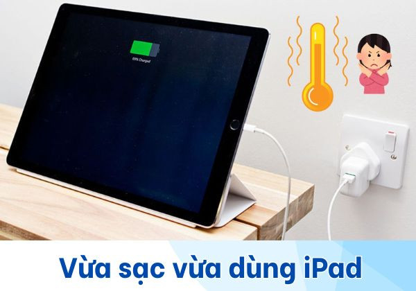 Vừa sạc vừa dùng iPad
