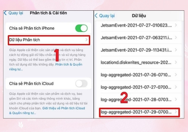 Xem số chu kỳ sạc qua dữ liệu phân tích của Apple