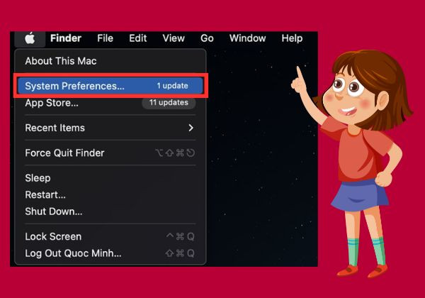 Bật lại hiển thị chia sẻ màn hình cho các menu drop-down bước 1