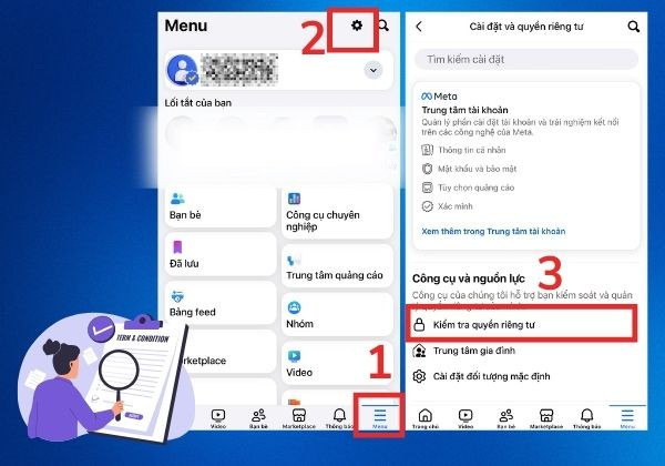 Cách bật vị trí trên Facebook cho người chưa biết bước 1