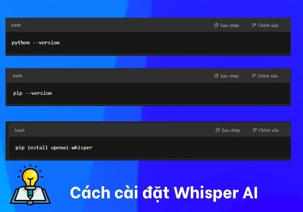 Cách cài đặt Whisper AI