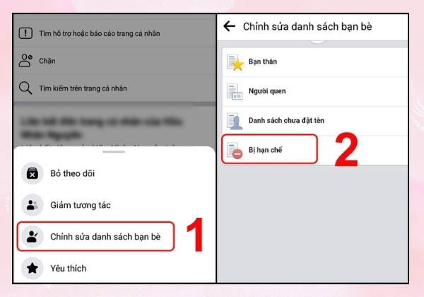 Cách hạn chế trực tiếp bạn bè trên Facebook bước 3
