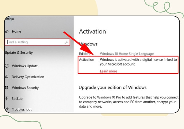 Cách kiểm tra Win bản quyền hay không trong Windows Settings 2