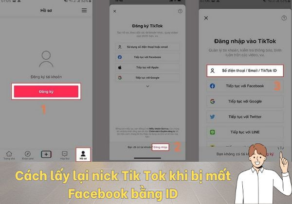 Cách lấy lại nick Tik Tok khi bị mất Facebook bằng ID 1