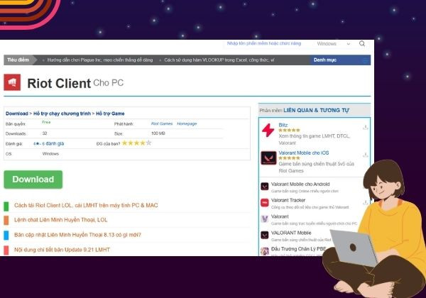 Cách tải Riot Client LOL bước 1