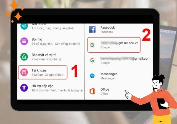 Cách xóa tài khoản google trên thiết bị Android gọn lẹ bước 1