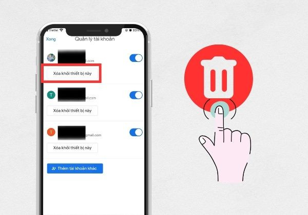 Cách xóa tài khoản Google trên thiết bị iPhone siêu nhanh bước 3