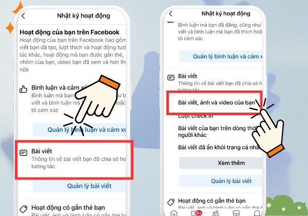 Cách xóa tất cả bài viết Facebook bằng điện thoại Android, IOS bước 4 Cách xóa tất cả bài viết Facebook bằng điện thoại Android, IOS bước 4
