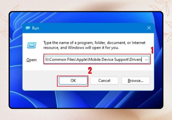 Cài đặt lại Driver Apple trên máy tính bước 3