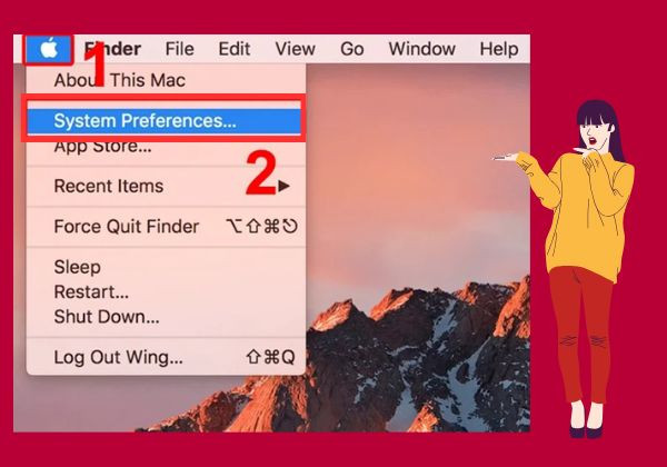 Cấp quyền truy cập micro cho trình duyệt web trên máy Mac bước 1