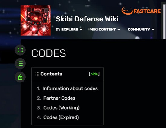 Lấy code Skibi Defense ở đâu?