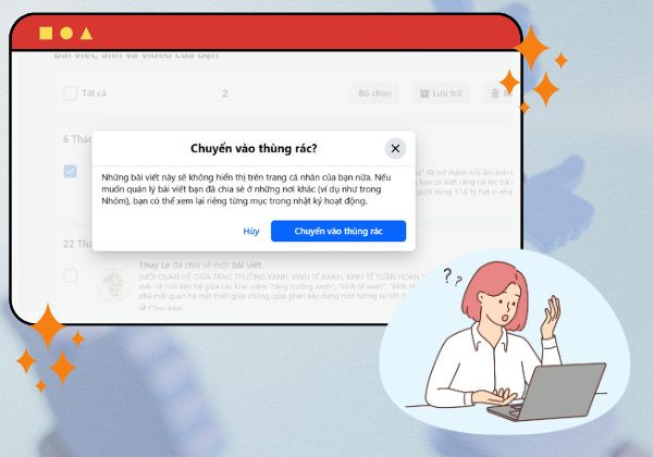 Dùng trình duyệt web để xóa tất cả bài viết trên Facebook bước 6 Dùng trình duyệt web để xóa tất cả bài viết trên Facebook bước 6