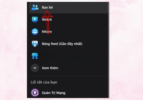 Hạn chế bạn bè qua danh sách bạn bè bước 1